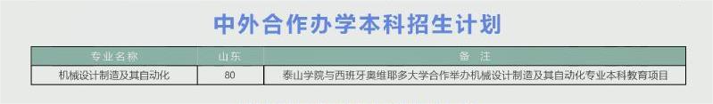 泰山學(xué)院有哪些中外合作辦學(xué)專業(yè)？（附名單）