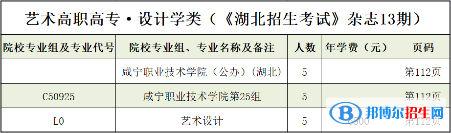 咸寧職業(yè)技術學院藝術類專業(yè)有哪些？