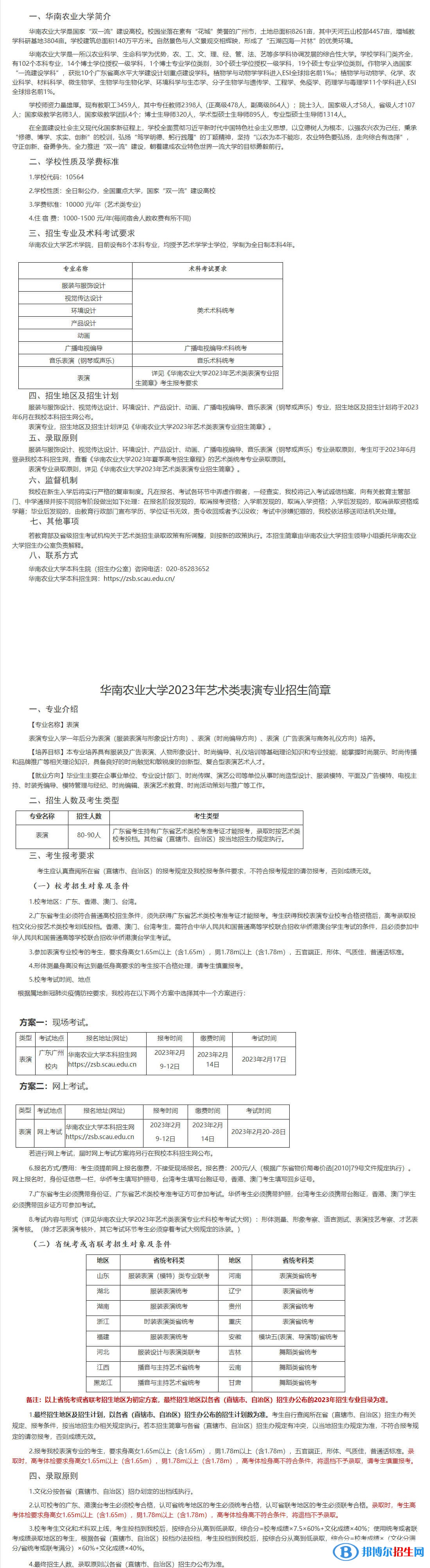 2023年華南農(nóng)業(yè)大學(xué)藝術(shù)類專業(yè)全日制本科招生簡(jiǎn)章