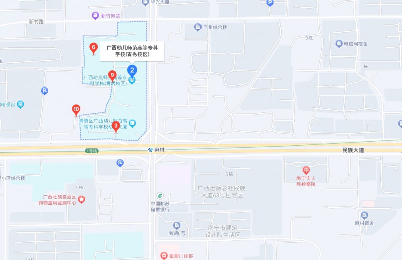 廣西幼兒師范高等?？茖W校附屬中等師范學校地址，乘車路線
