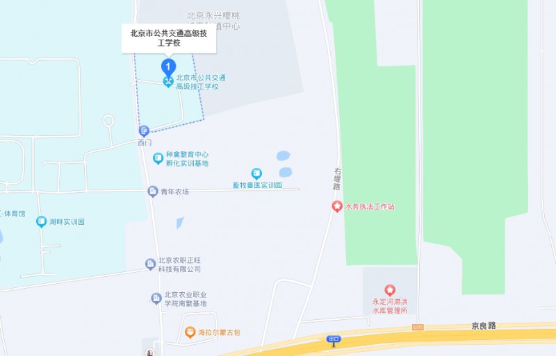 北京市公共交通高級技工學校地址，乘車路線