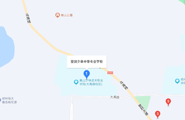 登封林峰少林武術中等專業(yè)學校地址，乘車路線