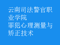 罪犯心理測量與矯正技術